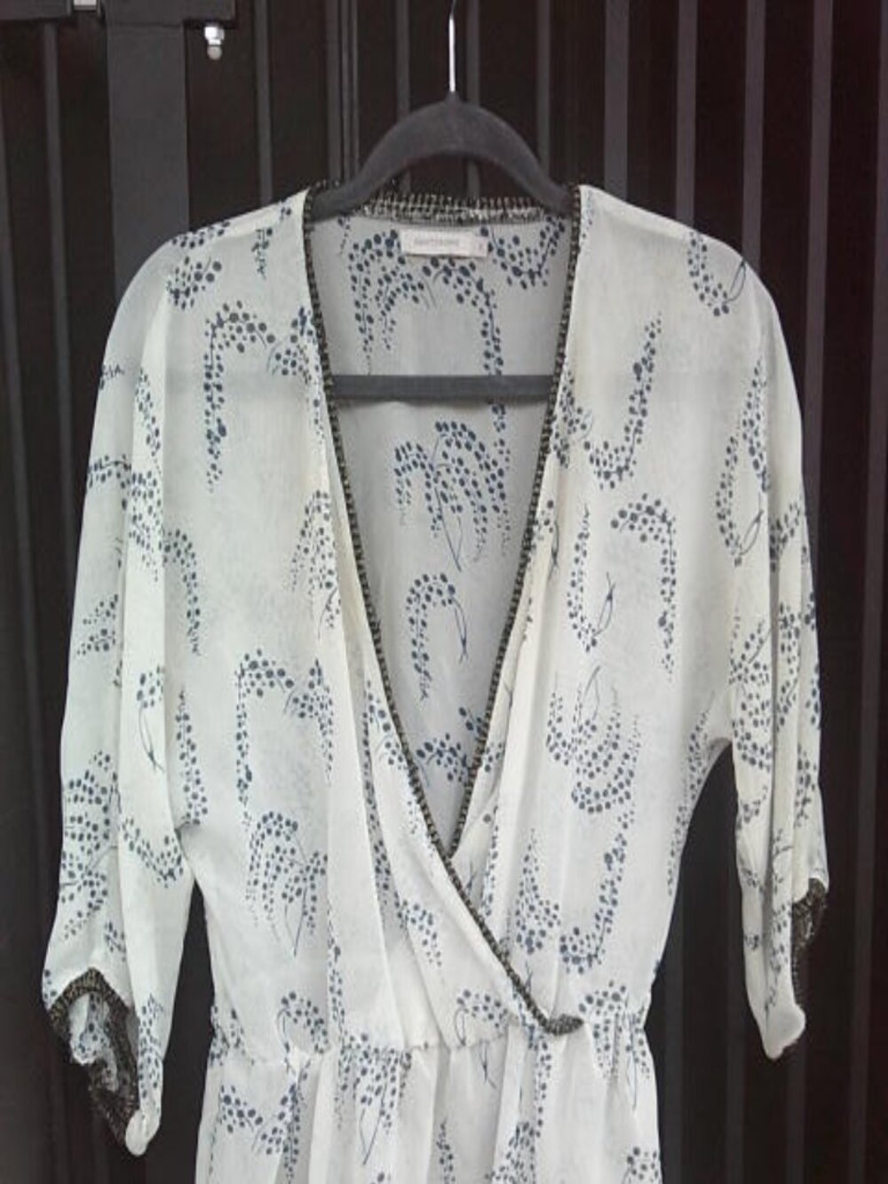 Sait Tropez Top. Sheer with embordered accents
